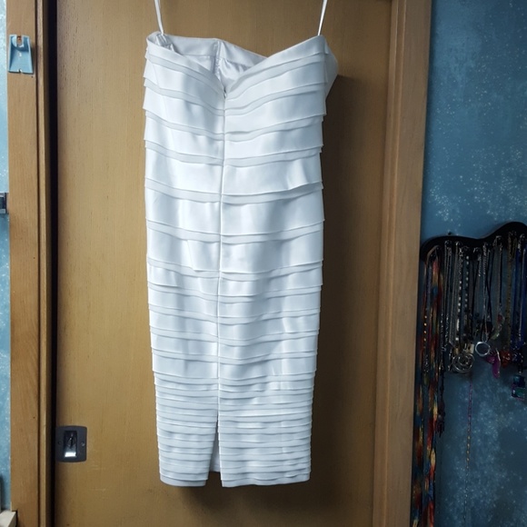 White House Black Market Satin Tiered Dress - Picture 5 of 7